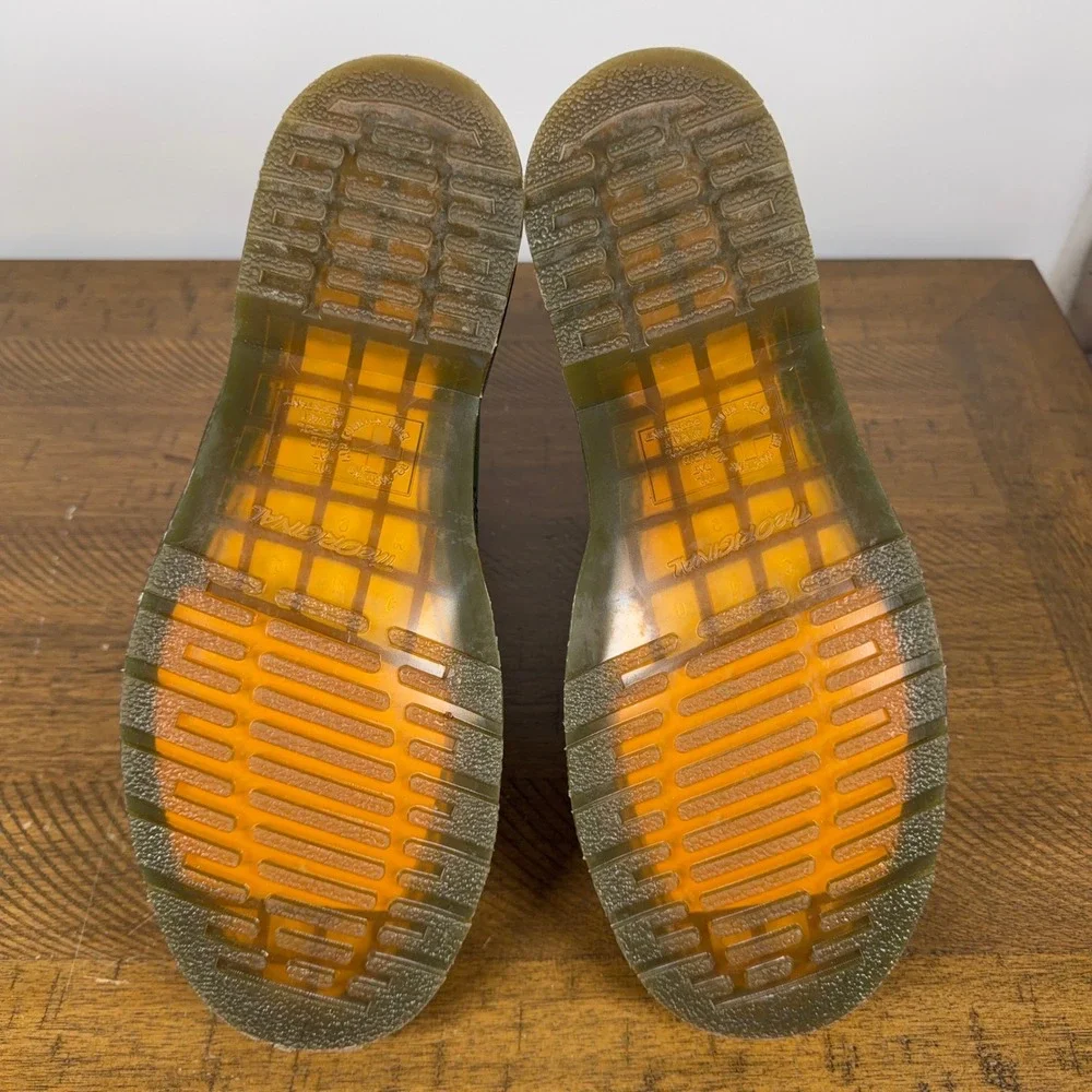 Dr. Martens Boots Mens 10 Green 1460 Smooth Leather Combat Punk Grunge 90s